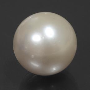 Pérola creme natural 14,32ct, esfera / bola, opaco
