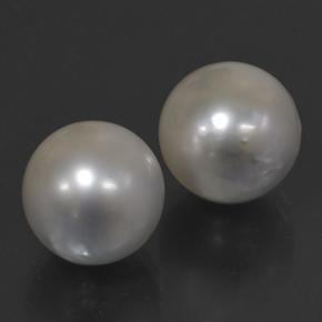 Pedras preciosas de pérola cinza natural de 24,53 ct, esfera / bola, opaco
