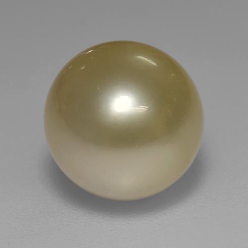Pérola Dourado Natural 7.70ct, Esfera / Bola, Opaco