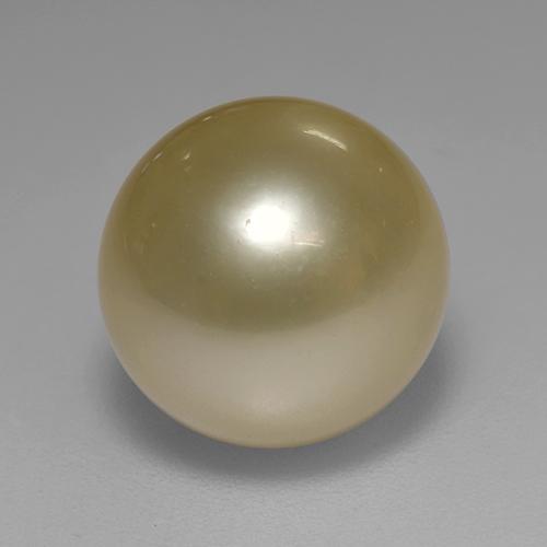 Pérola Dourado Natural 7.70ct, Esfera / Bola, Opaco