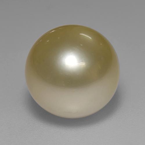Pérola Dourado Natural 7.70ct, Esfera / Bola, Opaco