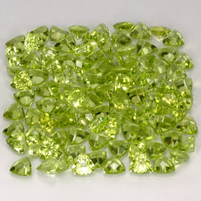 Pedras preciosas de peridoto verde natural de  ct, trillion, VVS-VS