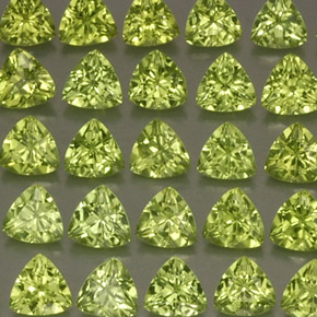 Pedras preciosas de peridoto verde natural de  ct, trillion, VVS-VS
