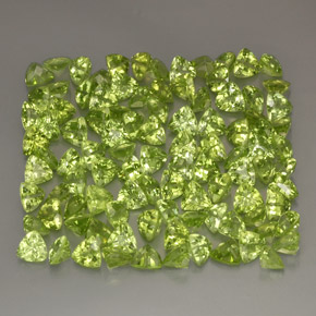 Pedras preciosas de peridoto verde natural de  ct, trillion, VVS-VS