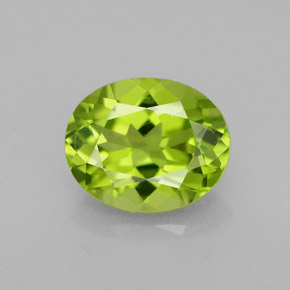 Peridoto verde natural 2,19ct, corte oval, VS