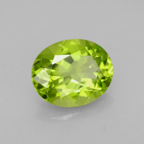 Peridoto verde natural 2,19ct, corte oval, VS