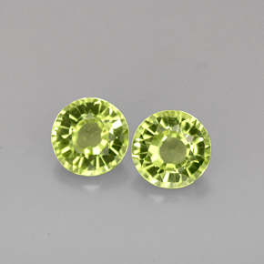 Pedras preciosas de peridoto verde natural de  ct, corte redondo, VVS-VS