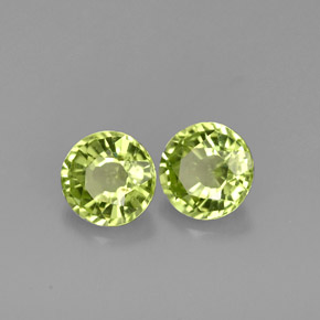 Pedras preciosas de peridoto verde natural de  ct, corte redondo, VVS-VS