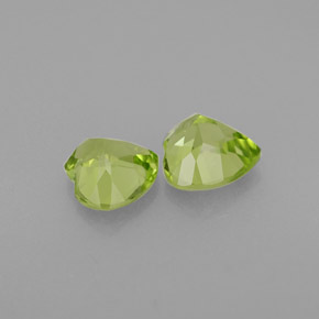 Pedras preciosas de peridoto verde natural de  ct, formato de coração, VS