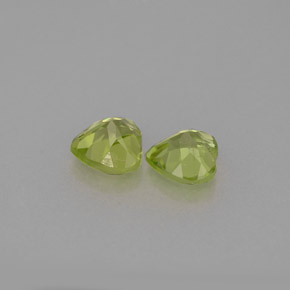 Pedras preciosas de peridoto verde natural de  ct, formato de coração, VS