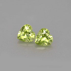Pedras preciosas de peridoto verde natural de  ct, formato de coração, VS
