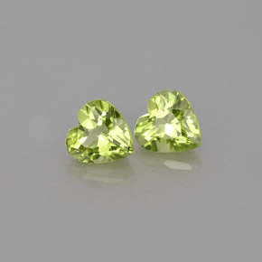 Pedras preciosas de peridoto verde natural de  ct, formato de coração, VS
