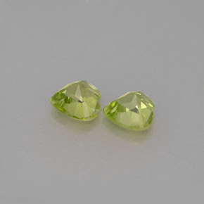 Pedras preciosas de peridoto verde natural de  ct, formato de coração, VS