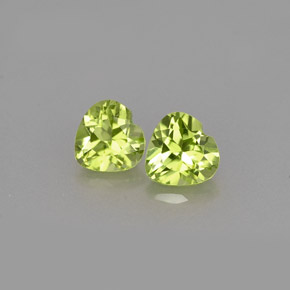 Pedras preciosas de peridoto verde natural de  ct, formato de coração, VS