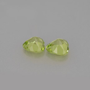 Pedras preciosas de peridoto verde natural de  ct, formato de coração, VS