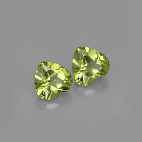 Pedras preciosas de peridoto verde natural de  ct, formato de coração, VS