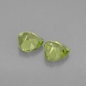 Pedras preciosas de peridoto verde natural de  ct, formato de coração, VS