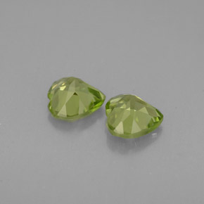 Pedras preciosas de peridoto verde natural de  ct, formato de coração, VS