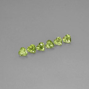 Pedras preciosas de peridoto verde natural de  ct, formato de coração, VS