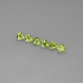 Pedras preciosas de peridoto verde natural de  ct, formato de coração, VS