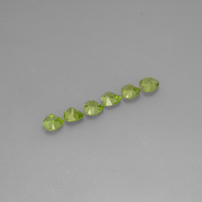 Pedras preciosas de peridoto verde natural de  ct, formato de coração, VS