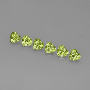 Pedras preciosas de peridoto verde natural de  ct, formato de coração, VS
