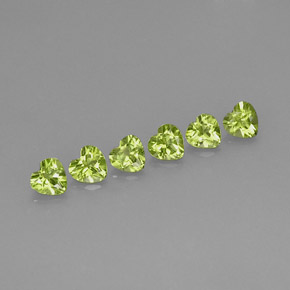 Pedras preciosas de peridoto verde natural de  ct, formato de coração, VS