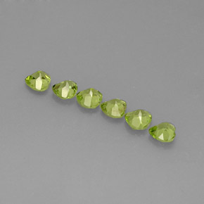 Pedras preciosas de peridoto verde natural de  ct, formato de coração, VS