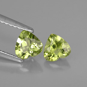 Pedras preciosas de peridoto verde natural de  ct, formato de coração, VS