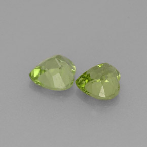 Pedras preciosas de peridoto verde natural de  ct, formato de coração, VVS-VS
