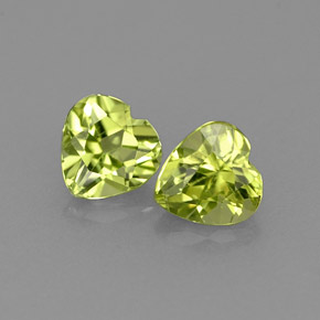 Pedras preciosas de peridoto verde natural de  ct, formato de coração, VS
