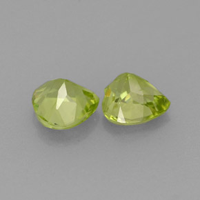 Pedras preciosas de peridoto verde natural de  ct, formato de coração, VS