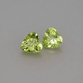 Pedras preciosas de peridoto verde natural de  ct, formato de coração, VS