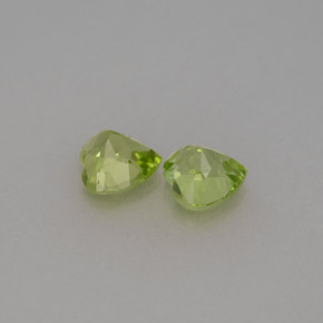Pedras preciosas de peridoto verde natural de  ct, formato de coração, VS