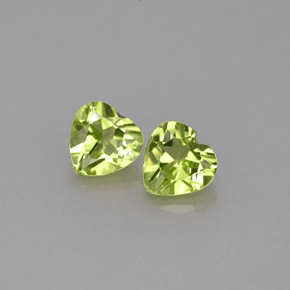 Pedras preciosas de peridoto verde natural de  ct, formato de coração, VS