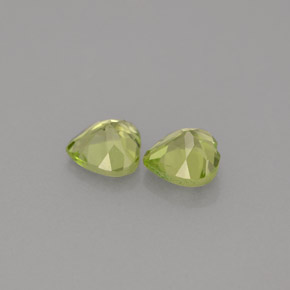 Pedras preciosas de peridoto verde natural de  ct, formato de coração, VS