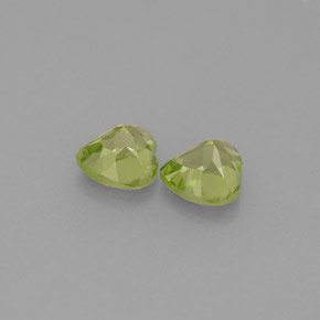 Pedras preciosas de peridoto verde natural de  ct, formato de coração, VS
