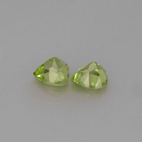 Pedras preciosas de peridoto verde natural de  ct, formato de coração, VS