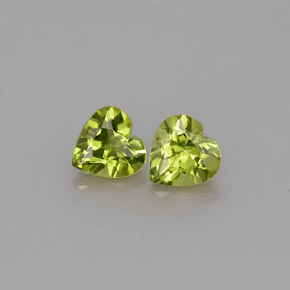 Pedras preciosas de peridoto verde natural de  ct, formato de coração, VVS-VS