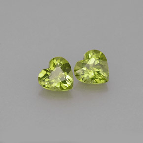 Pedras preciosas de peridoto verde natural de  ct, formato de coração, VVS-VS