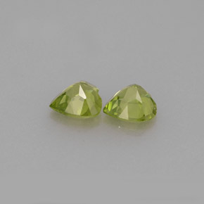 Pedras preciosas de peridoto verde natural de  ct, formato de coração, VVS-VS