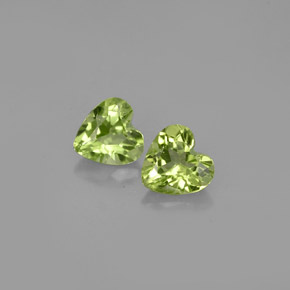 Pedras preciosas de peridoto verde natural de  ct, formato de coração, VS