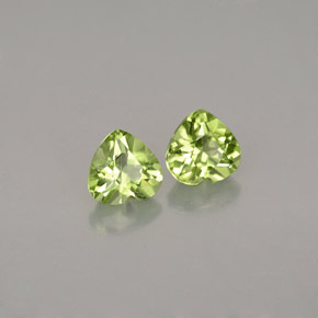 Pedras preciosas de peridoto verde natural de  ct, formato de coração, VVS-VS