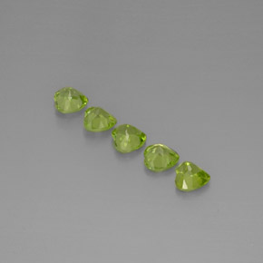 Pedras preciosas de peridoto verde natural de  ct, formato de coração, VS