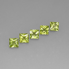 Pedras preciosas de peridoto verde natural de  ct, quadrado, VS