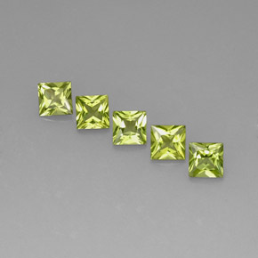 Pedras preciosas de peridoto verde natural de  ct, quadrado, VS