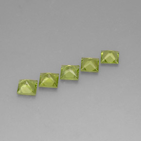 Pedras preciosas de peridoto verde natural de  ct, quadrado, VS