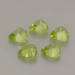 Pedras preciosas de peridoto verde natural de  ct, formato de coração, VS