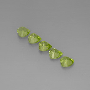 Pedras preciosas de peridoto verde natural de  ct, formato de coração, VS