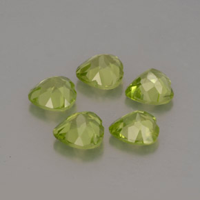 Pedras preciosas de peridoto verde natural de  ct, formato de coração, VVS-VS